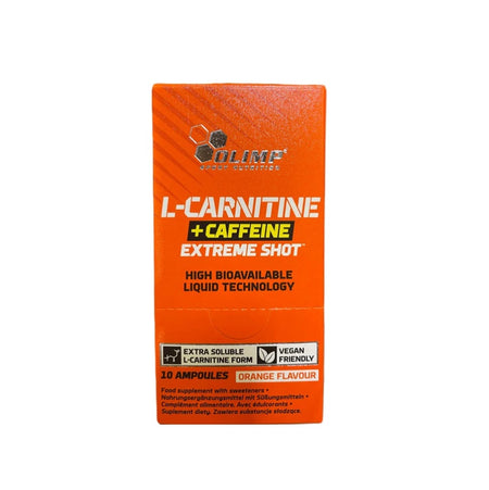 L-Carnitine + Caffeine Extreme Shot, Orange - 10 x 25 ml. - Olimp Nutrition