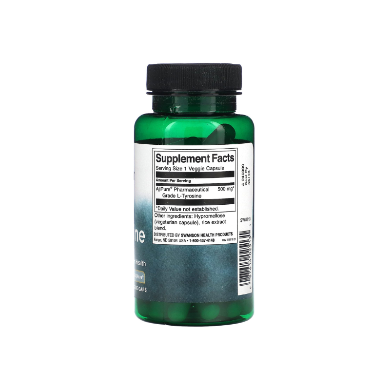 L-Tyrosine, 500mg - 60 vcaps - Swanson