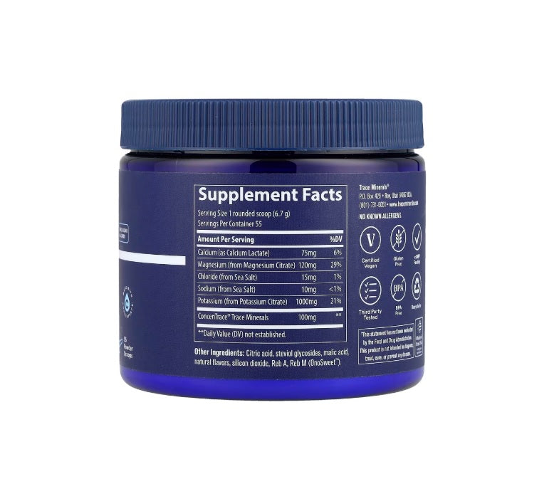 Keto Electrolyte Powder, Lemon Lime - 330 grams - Trace Minerals