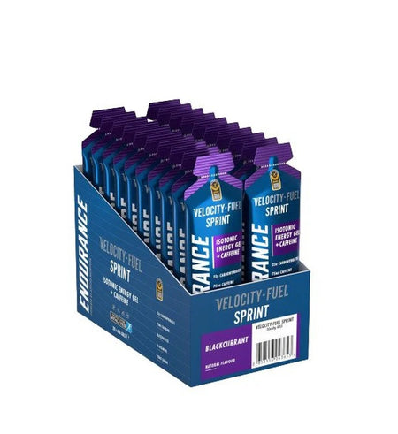 Endurance Sprint Isotonic Energy Gel + Caffeine, Blackcurrant - 20 x 60g - Applied Nutrition