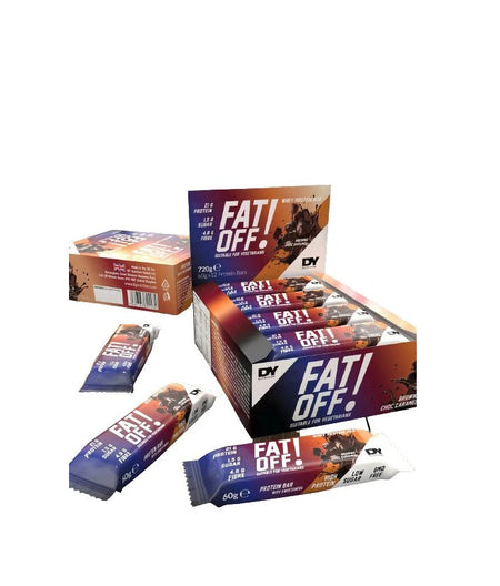 Fat Off! Whey Protein Bar, Brownie Chocolate Caramel - 12 x 60g - Dorian Yates