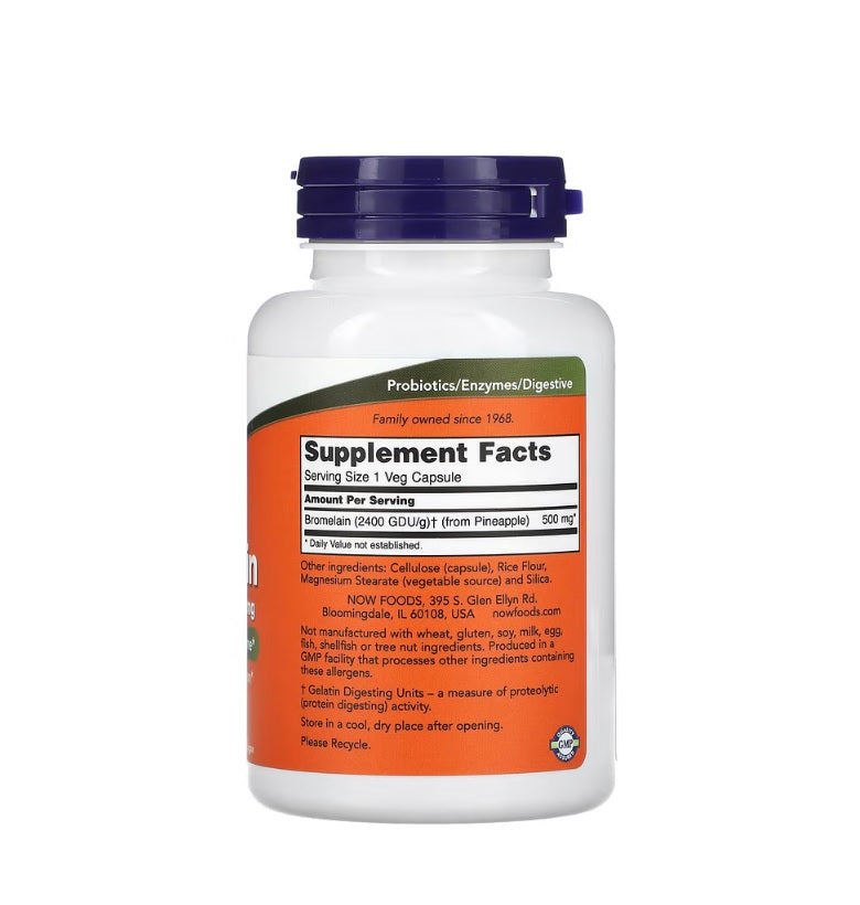 Bromelain, 500mg - 120 vcaps - NOW Foods