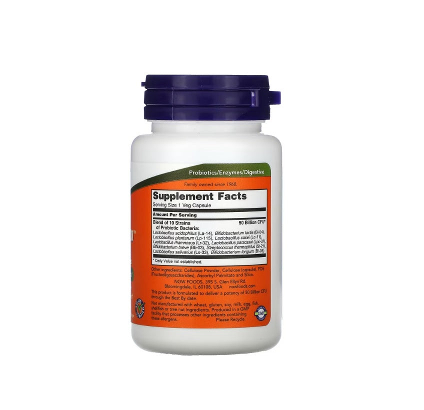 Probiotic-10, 50 Billion - 50 vcaps - Now Foods