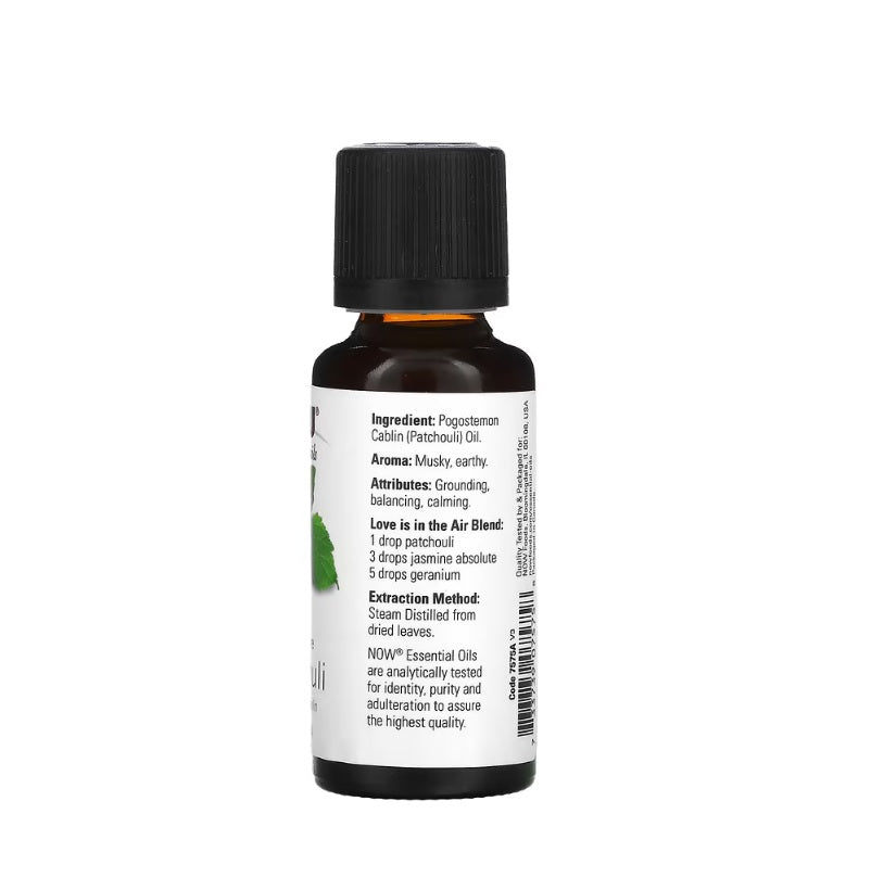 Essential Oil, Patchouli Oil - 30 ml. - Now Foods