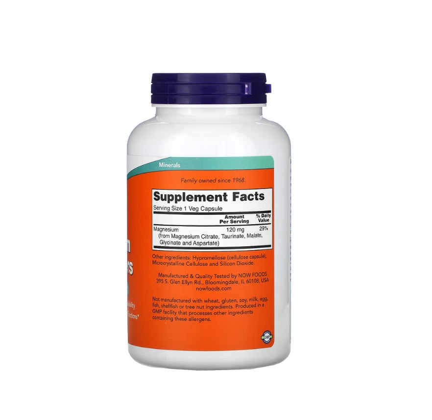 Magnesium Transporters - 180 vcaps - NOW FOODS