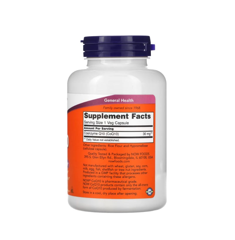 CoQ10, 30mg - 240 vcaps - Now Foods