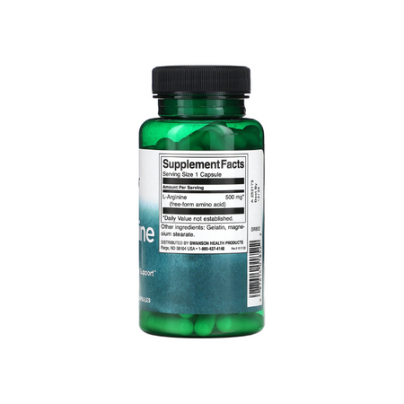 L-Arginine, 500mg - 100 caps - Swanson