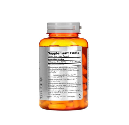 L-Glutamine, 1000mg - 120 vcaps&nbsp;- NOW Foods