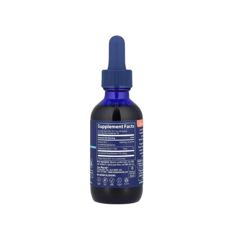 Ionic B12, 1000mg - 59 ml. - Trace Minerals