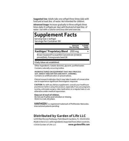 FucoThin - 90 softgels - Garden of Life