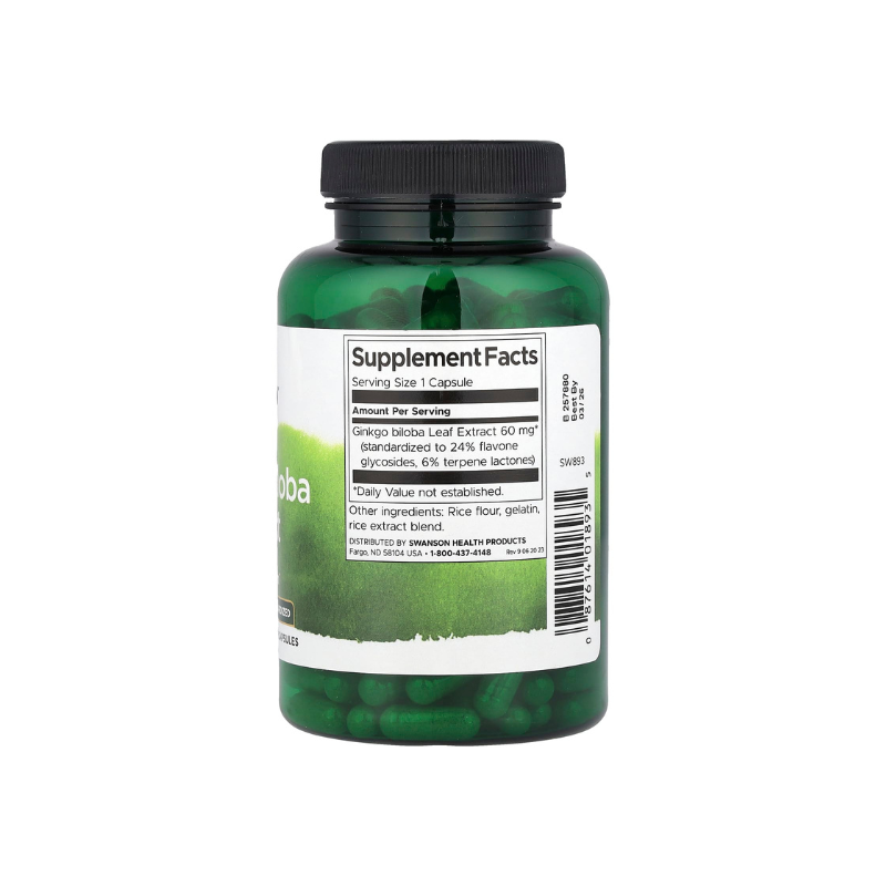 Ginkgo Biloba Extract 24%, 60mg - 240 caps - Swanson