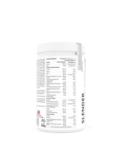 Slender Cellulite &amp; Fat Burner (New Formula), Raspberry - 450 grams - Dorian Yates