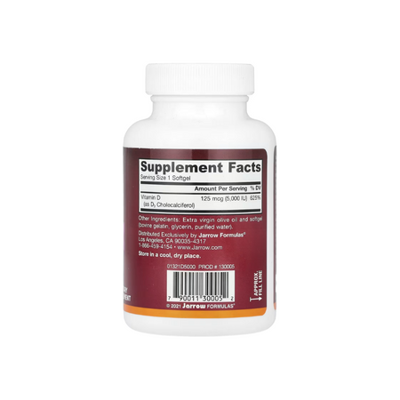 Vitamin D3, 5000 IU - 100 softgels - Jarrow Formulas