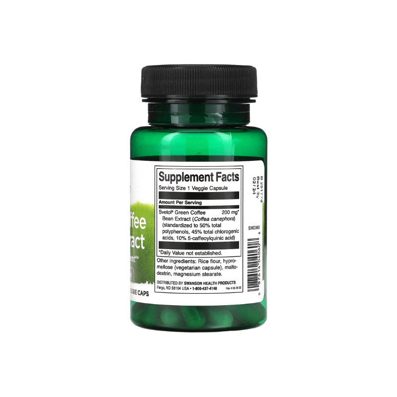 Green Coffee Bean Extract - 60 vcaps - Swanson