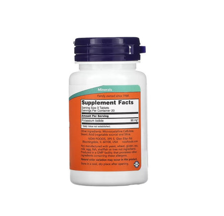 Potassium Iodide, 30mg - 60 tablets - NOW Foods