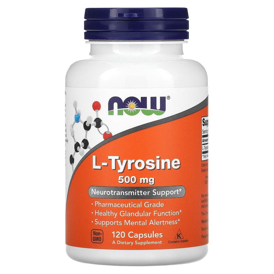 L-tirosina, 500 mg - 120 cápsulas