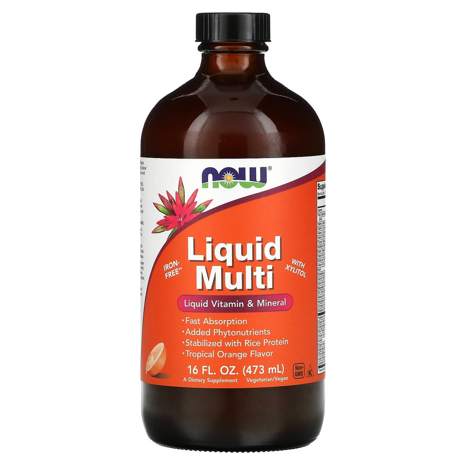 Liquid Multi, Tropical Orange (Iron Free) - 473 ml.
