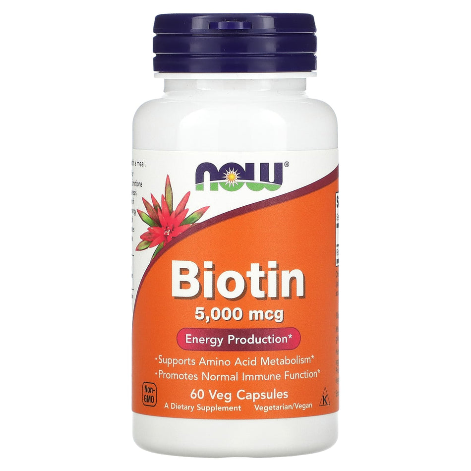 Biotin, 5000mcg - 60 vcaps