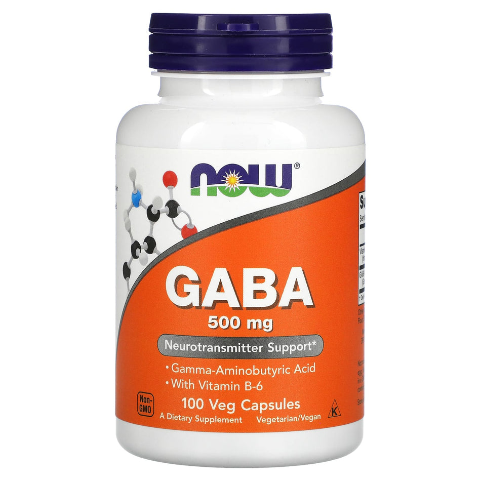 GABA con Vitamina B6, 500mg - 100 cápsulas