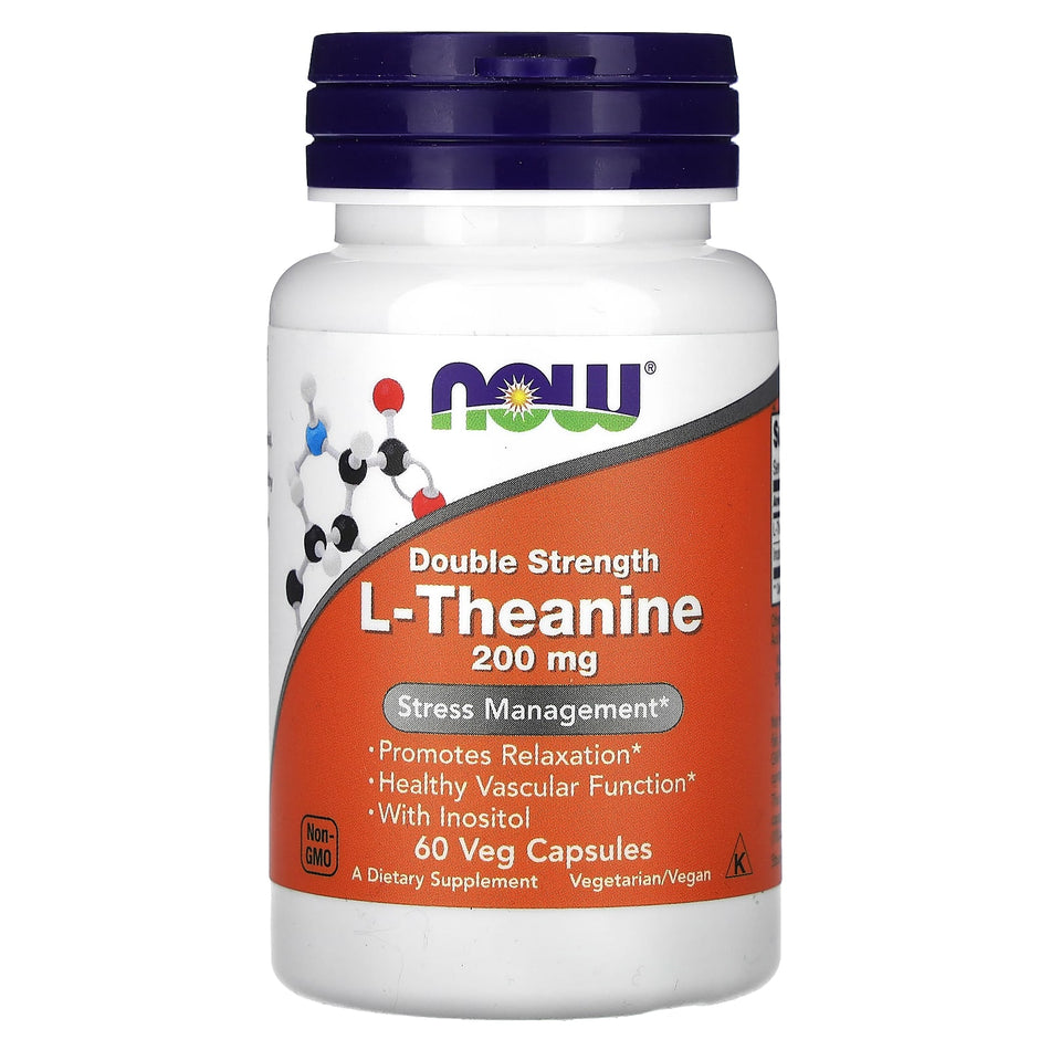 L-teanina de doble concentración, 200 mg - 60 cápsulas