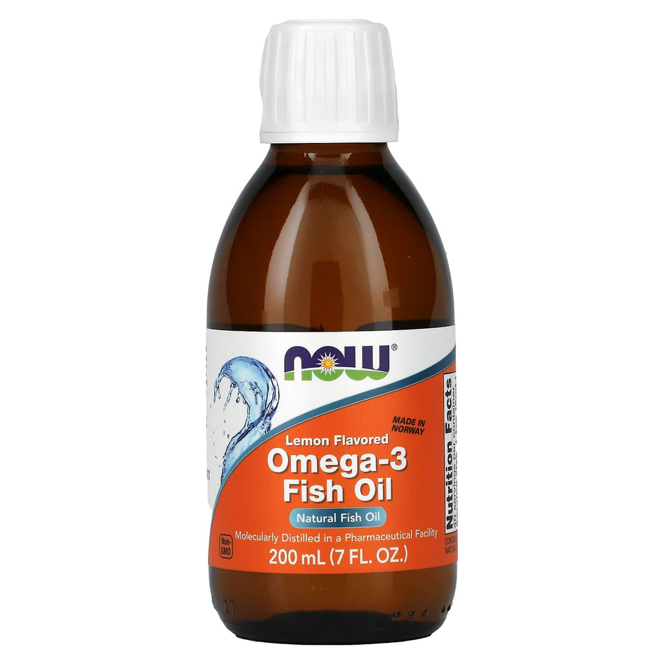Aceite de Pescado Líquido Omega-3, Limón - 200 ml.