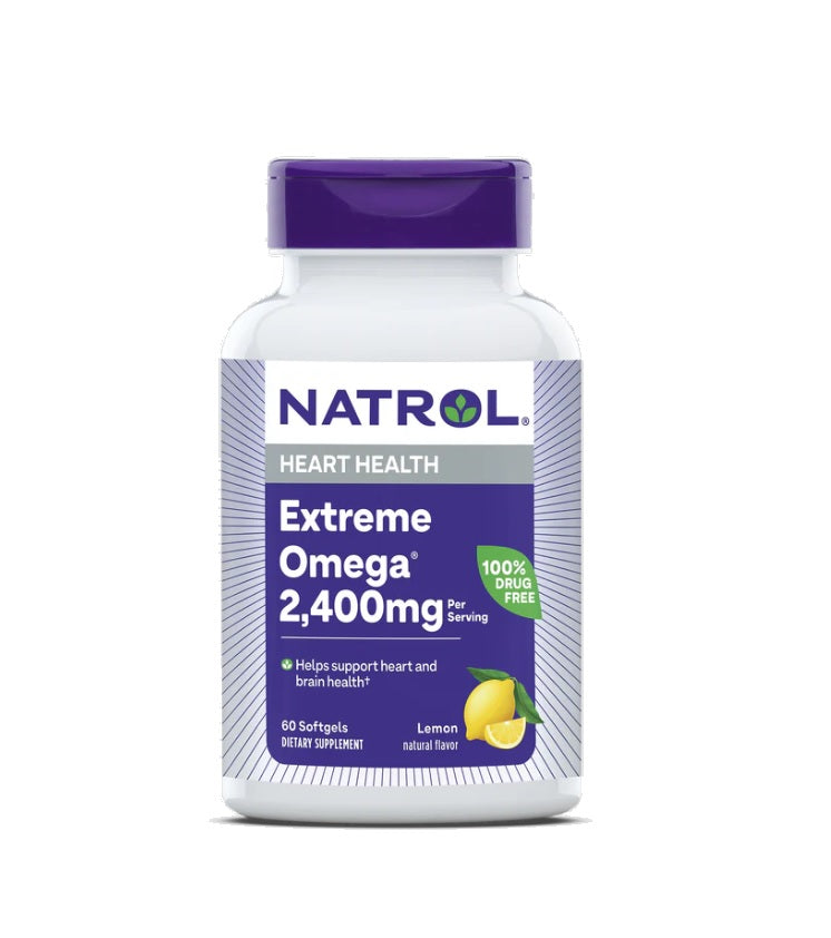 Extreme Omega, 2400mg (Lemon) - 60 softgels - Natrol