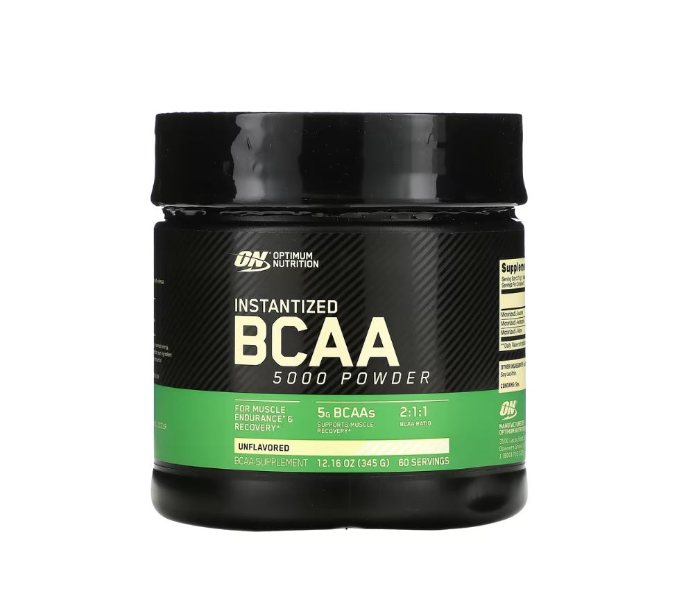 BCAA 5000 Powder, Unflavored - 345 grams - Optimum Nutrition