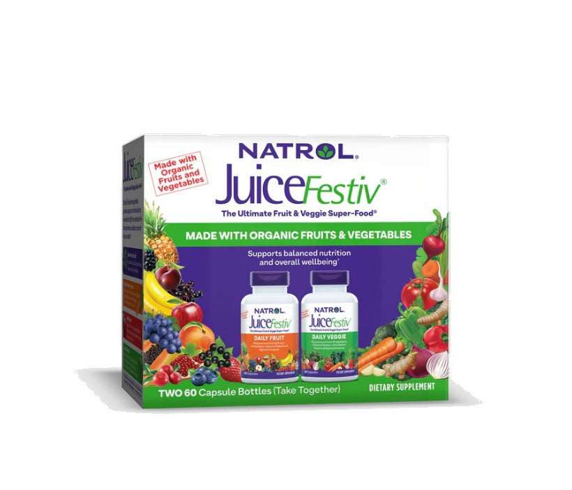 JuiceFestiv, Daily Fruits &amp; Veggie - 60 + 60 caps - Natrol