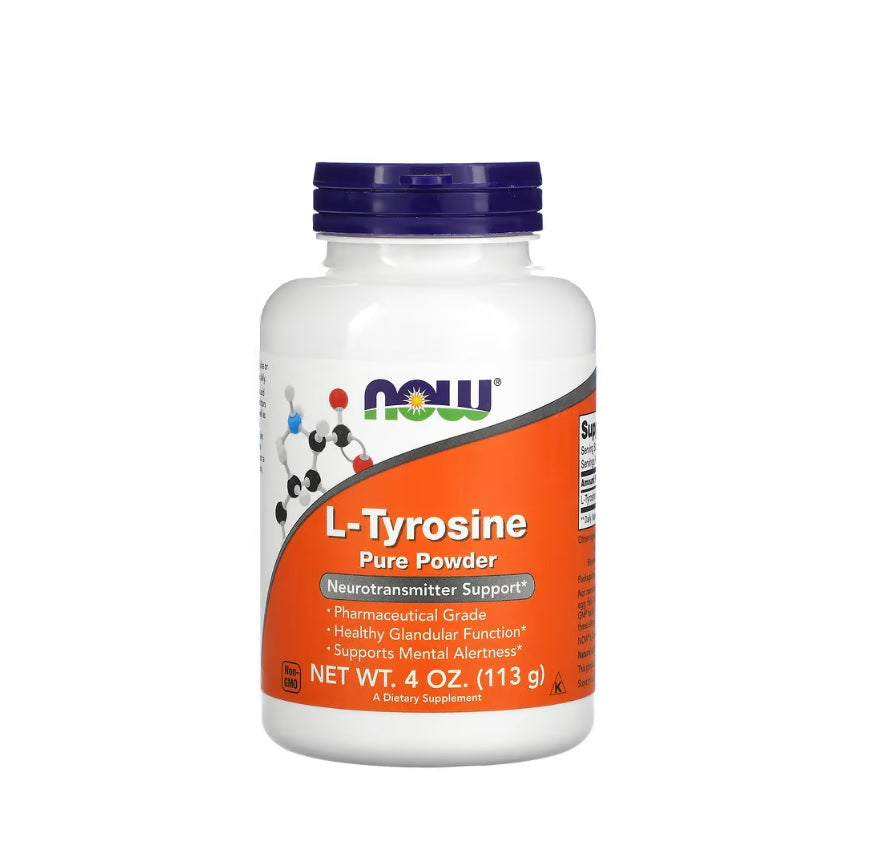 L-Tyrosine, Powder - 113 grams - NOW Foods