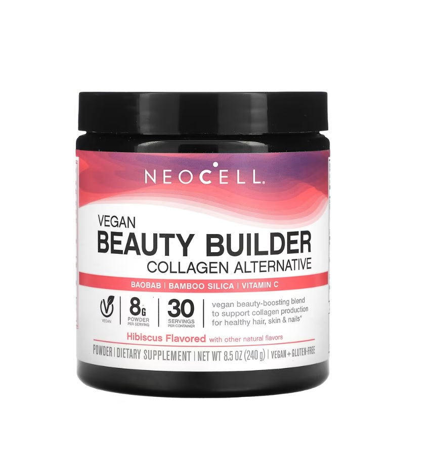 Vegan Beauty Builder Collagen Alternative, Hibiscus - 240 grams - NeoCell