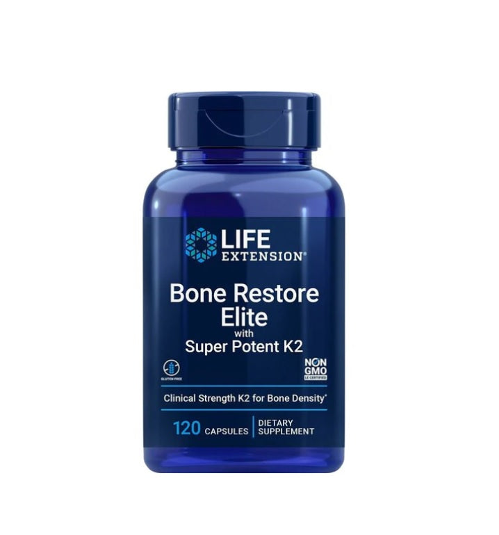 Bone Restore Elite with Super Potent K2 - 120 caps - Life Extension