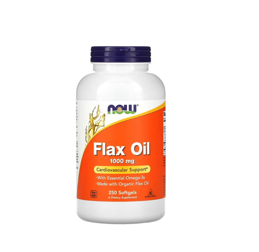 Flax Oil, 1000mg - 250 softgels - NOW Foods