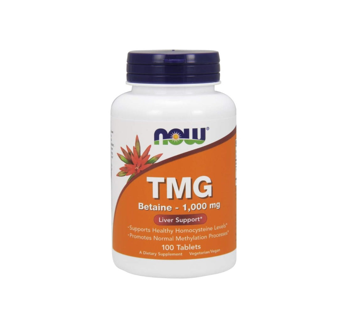 TMG (Trimethylglycine) 1000mg - 100 tablets Now Foods