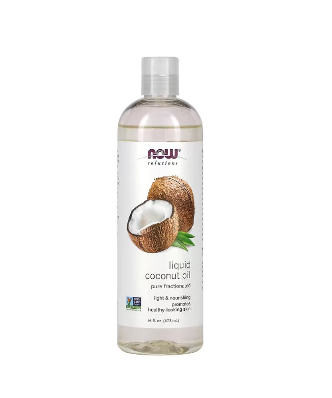 Coconut Oil, Liquid Pure Fractionated - 473 ml. - NOW FOODS