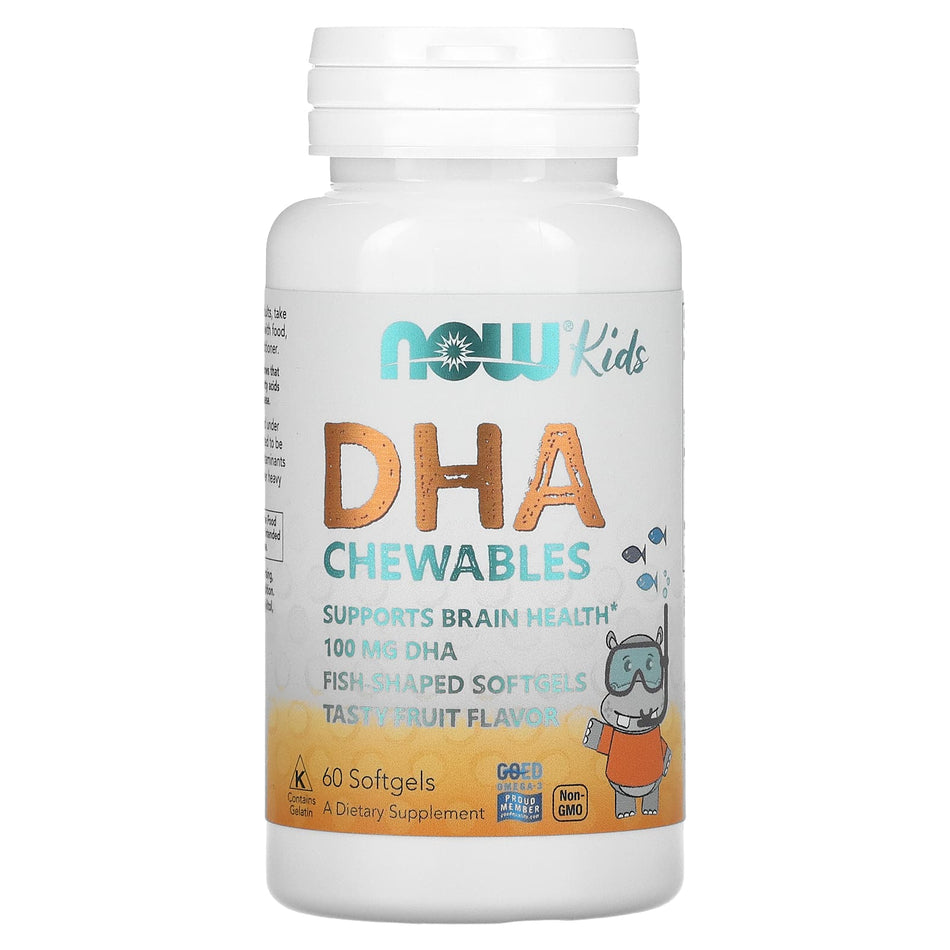 DHA masticable para niños, 100 mg - 60 cápsulas blandas