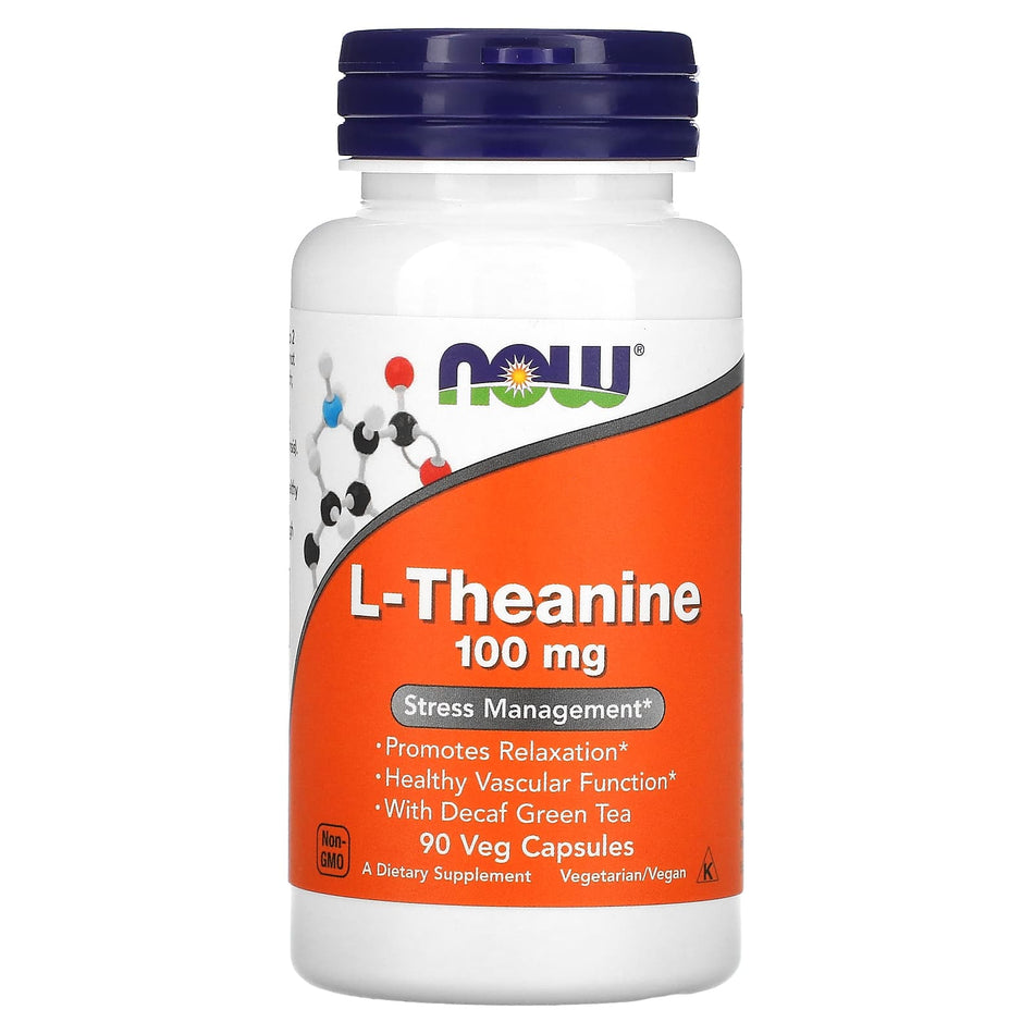 L-teanina con tè verde decaffeinato, 100 mg - 90 vcaps