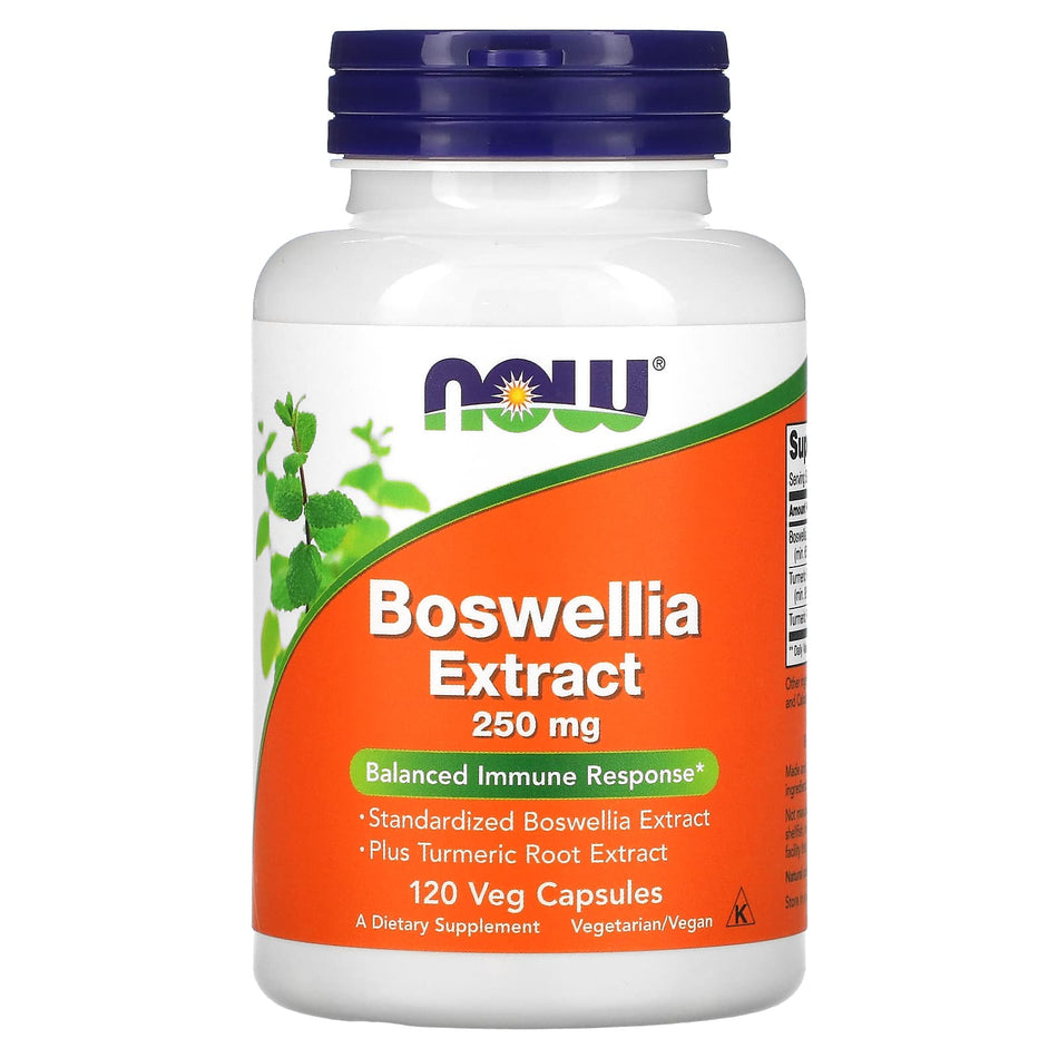 Extracto de boswellia más extracto de raíz de cúrcuma, 250 mg - 120 cápsulas