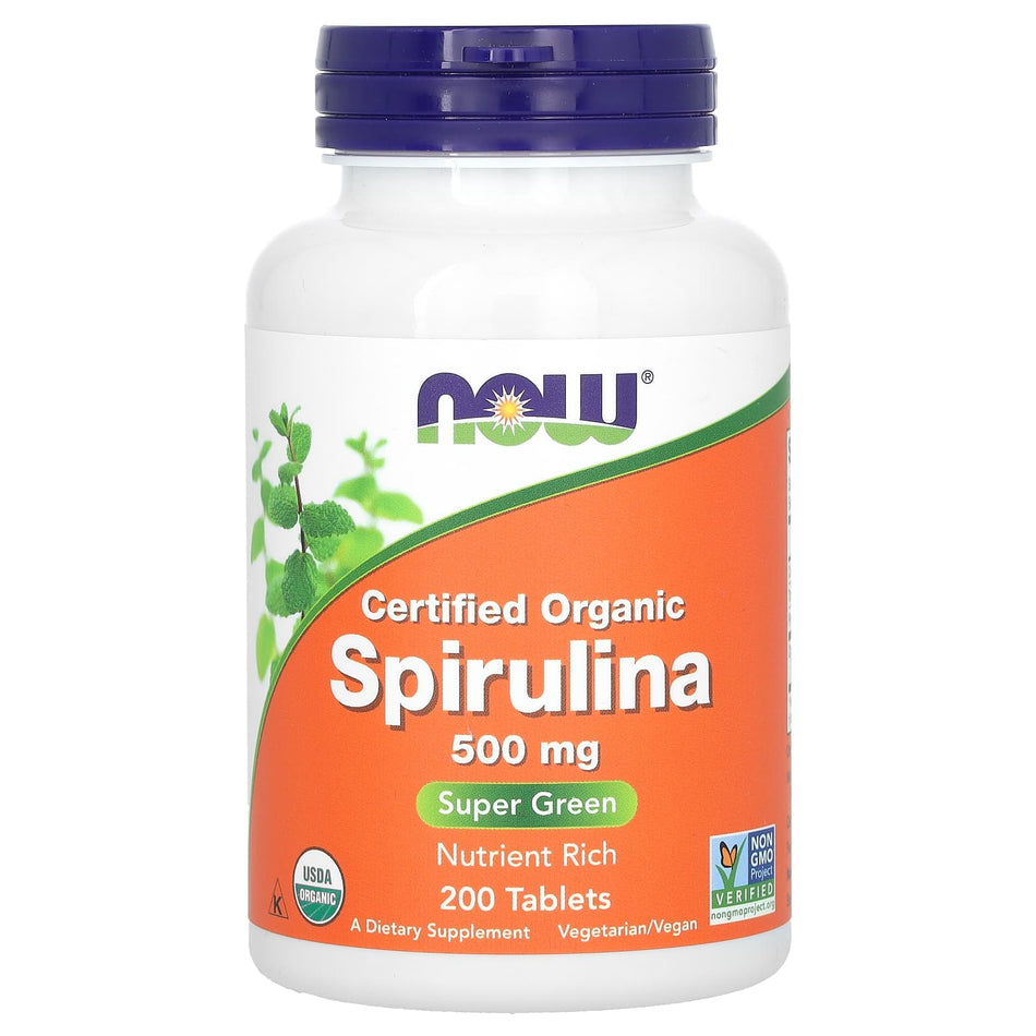 Espirulina Orgánica, 500mg - 200 comprimidos