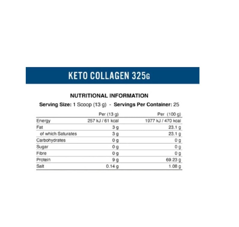 Keto Collagen, Unflavoured - 325 grams - Applied Nutrition