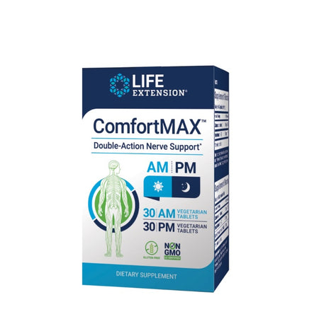 ComfortMax 30 AM + 30 PM vegetarian tabs - Life Extension