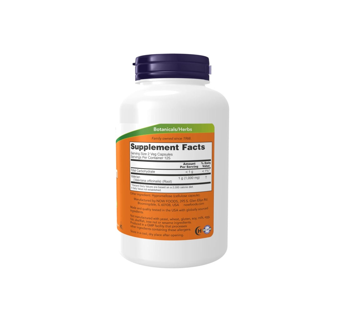 Valerian Root 500mg - 250 vcaps - NOW Foods