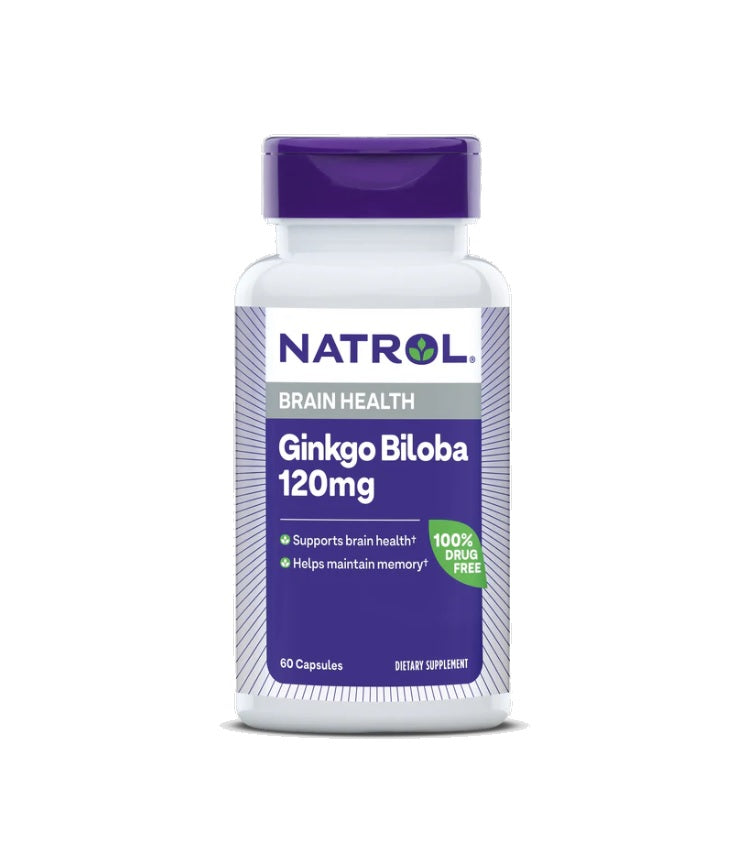 Ginkgo Biloba, 120mg - 60 caps - Natrol