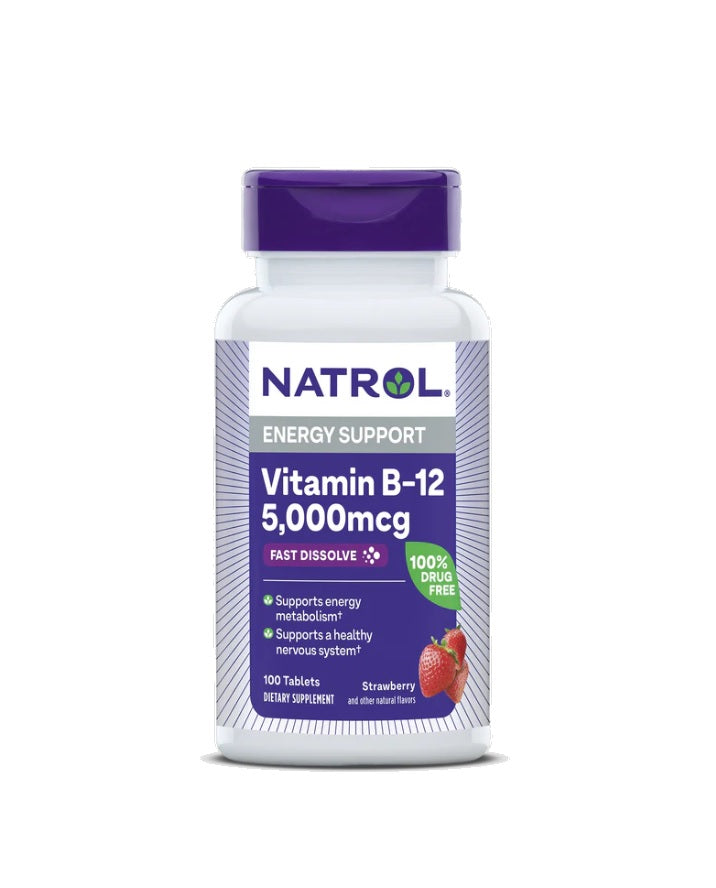 Vitamin B-12 Fast Dissolve, 5000mcg - 100 tablets - Natrol