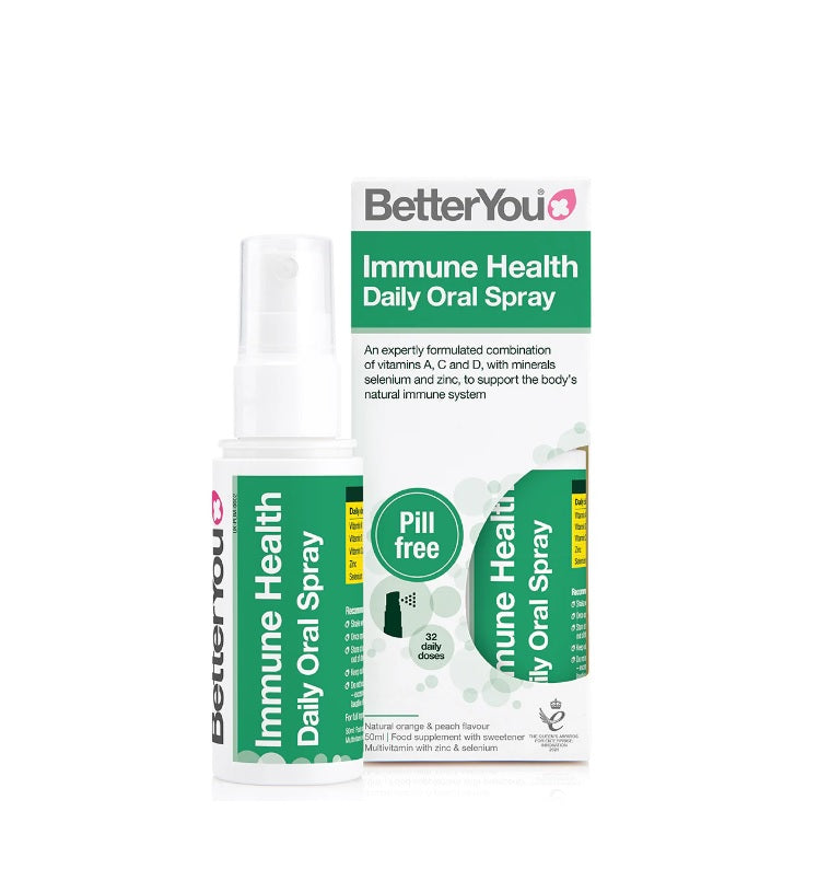 Immune Health Oral Spray, Natural Orange &amp; Peach - 50 ml. - BetterYou