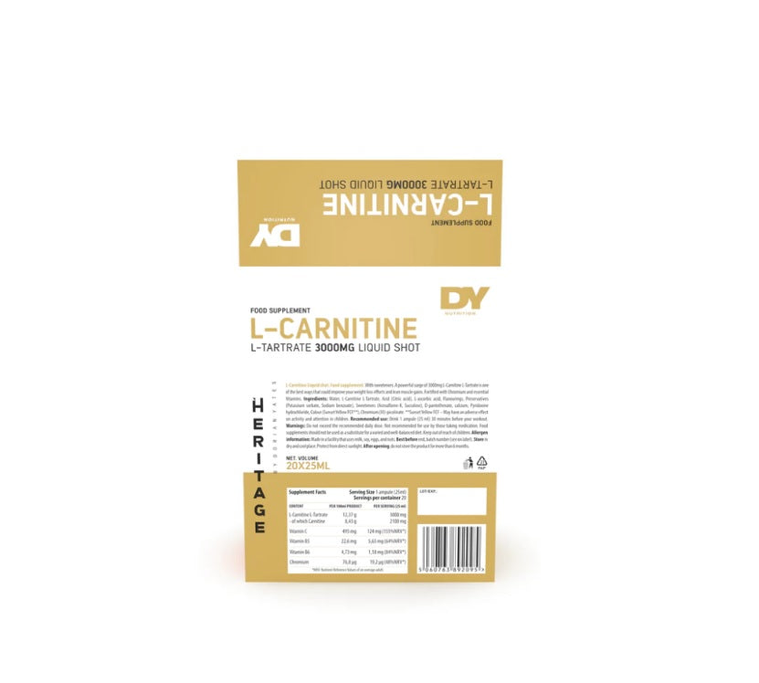 Liquid L-Carnitine 3000, Peach - 20 x 25ml. - Dorian Yates