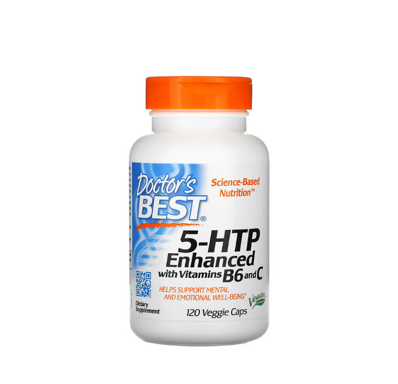  5-HTP Enhanced with Vitamin B6 and C 120 vcaps - Doctor's Best