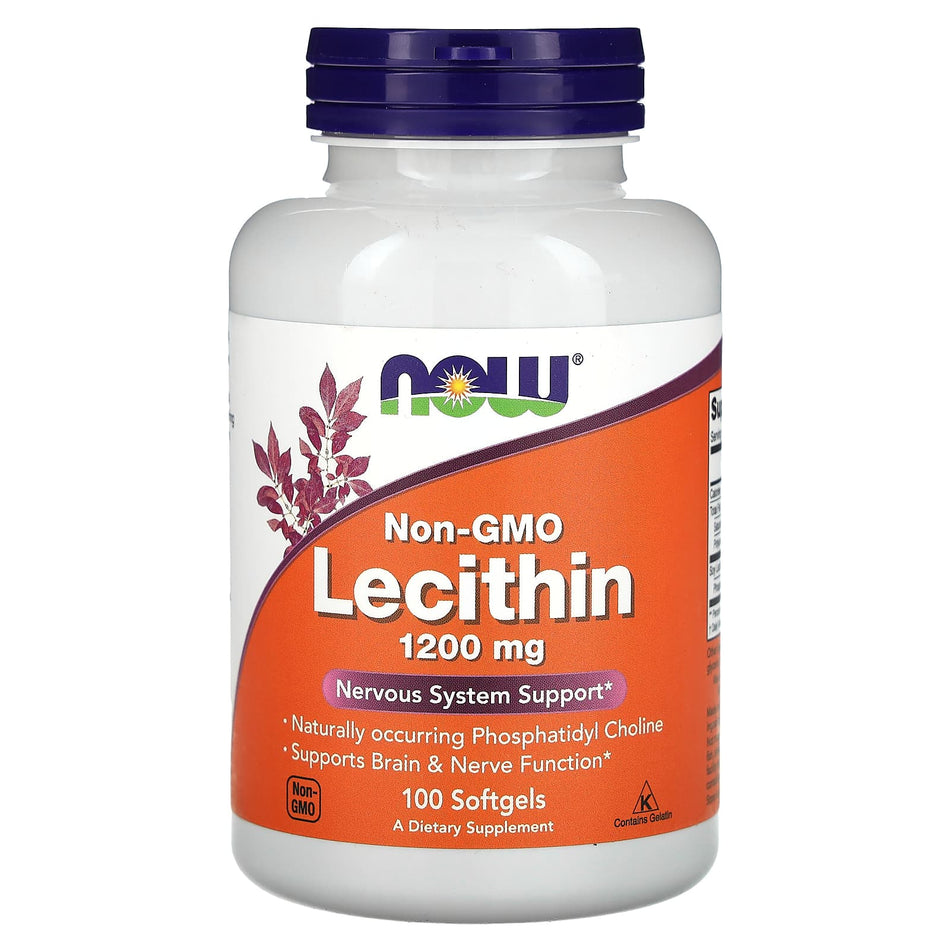 Lecitina, 1200 mg Sin OGM - 100 cápsulas blandas