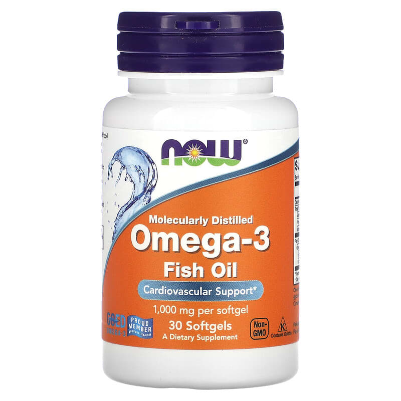 Omega-3 destilado molecularmente - 30 cápsulas blandas
