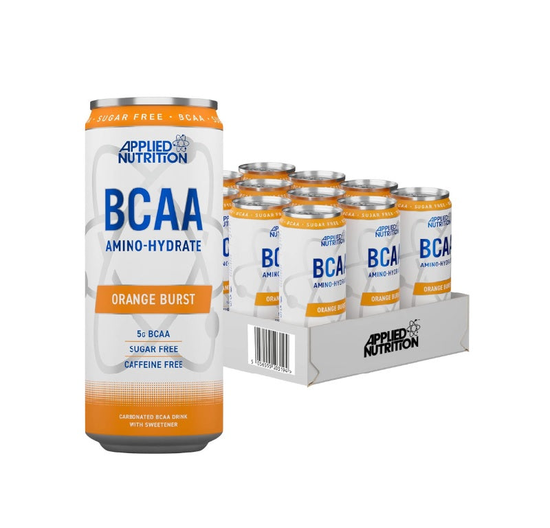 BCAA Amino-Hydrate Cans, Orange Burst - 24 x 330 ml. - Applied Nutrition