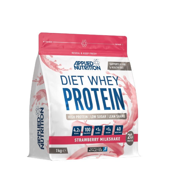 Diet Whey, Strawberry Milkshake - 1000 grams - Applied Nutrition